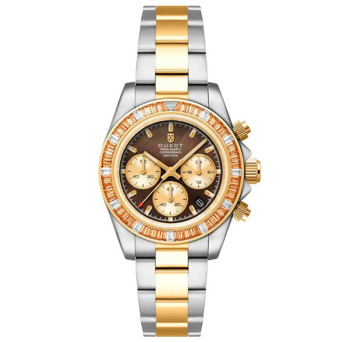 Duxot Accelero Rainbow Chronograph Pearl Brown angled shot picture