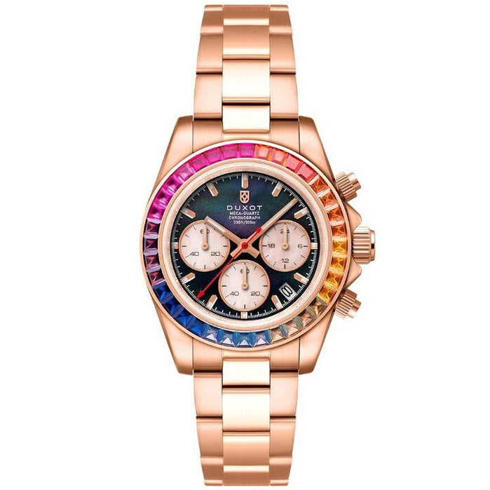 Duxot Accelero Rainbow Chronograph Pearl Rose angled shot picture
