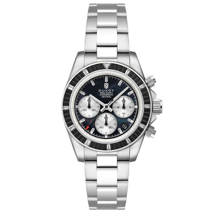 Duxot Accelero Rainbow Chronograph Pearl Silver angled shot picture