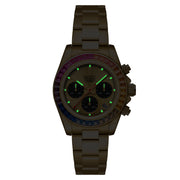 Duxot Accelero Rainbow Chronograph Sunray Gold - Watches.com - DX - 2064 - 44