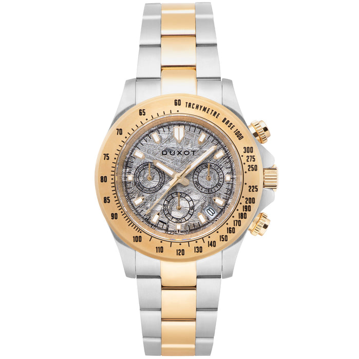 Duxot Atlantica Cubic Zirconium Chronograph Gold Limited Edition angled shot picture