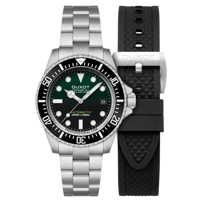 Duxot Atlantica Deep Dive Automatic Emerald Green Limited Edition angled shot picture
