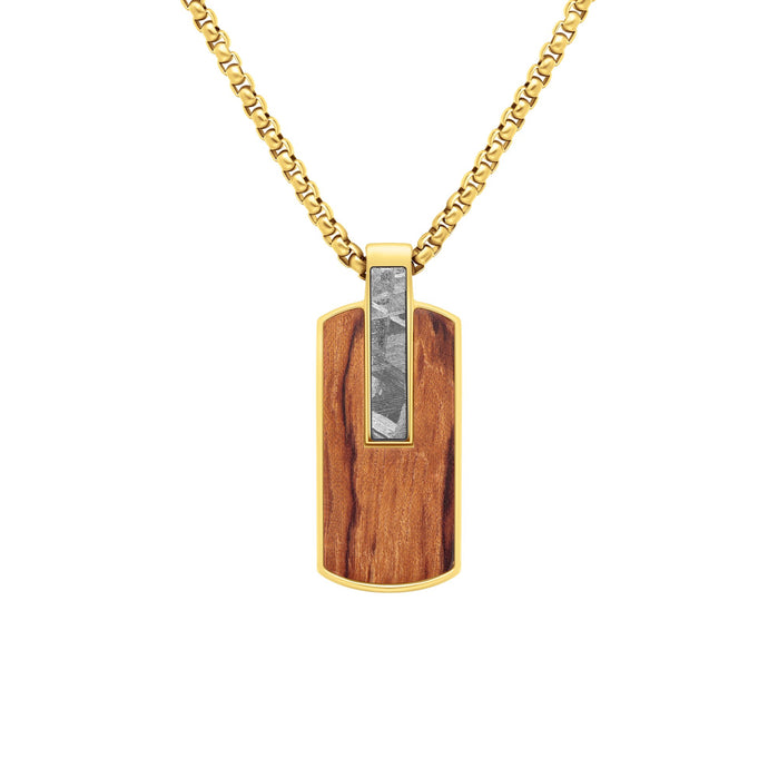 Duxot Atlantica Dog Tag Wood Meteorite angled shot picture