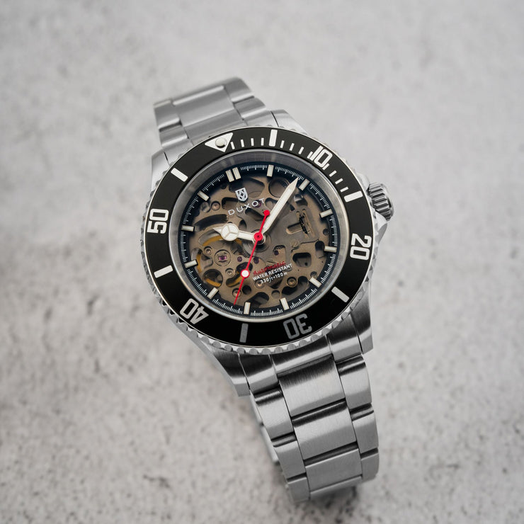 Duxot Atlantica Skeleton Automatic Black Steel - Watches.com - DX - 2067 - 11