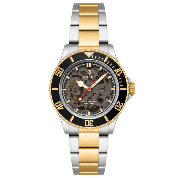 Duxot Atlantica Skeleton Automatic Caviar Black angled shot picture