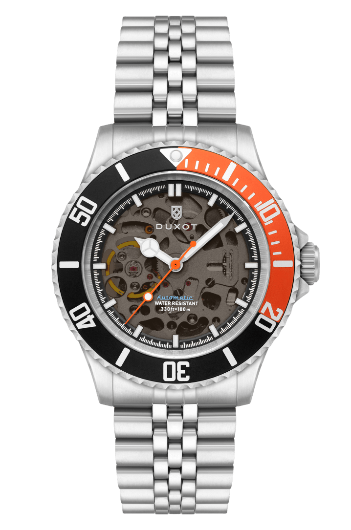 Duxot Atlantica Skeleton Automatic Orange Black – Watches.com