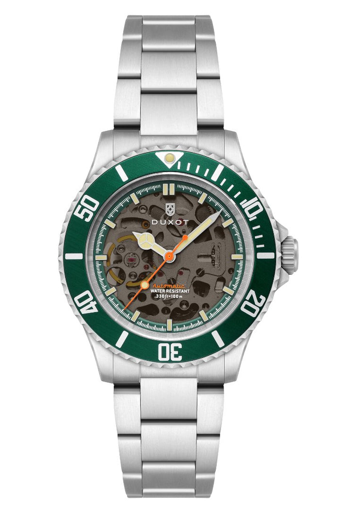 Duxot Atlantica Skeleton Automatic Poker Green angled shot picture