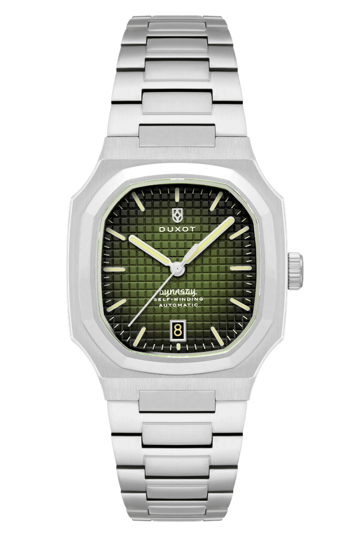 Duxot Colmar Automatic Myrtle Green angled shot picture