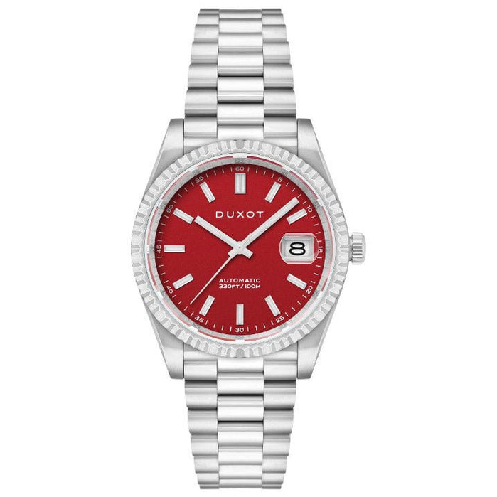 Duxot Marcel Automatic Firebrick Red angled shot picture