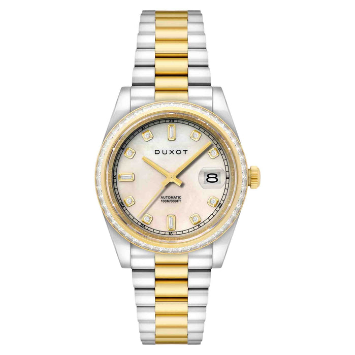 Duxot Serenata Rainbow Diver Automatic Mother of Pearl Limited Edition angled shot picture