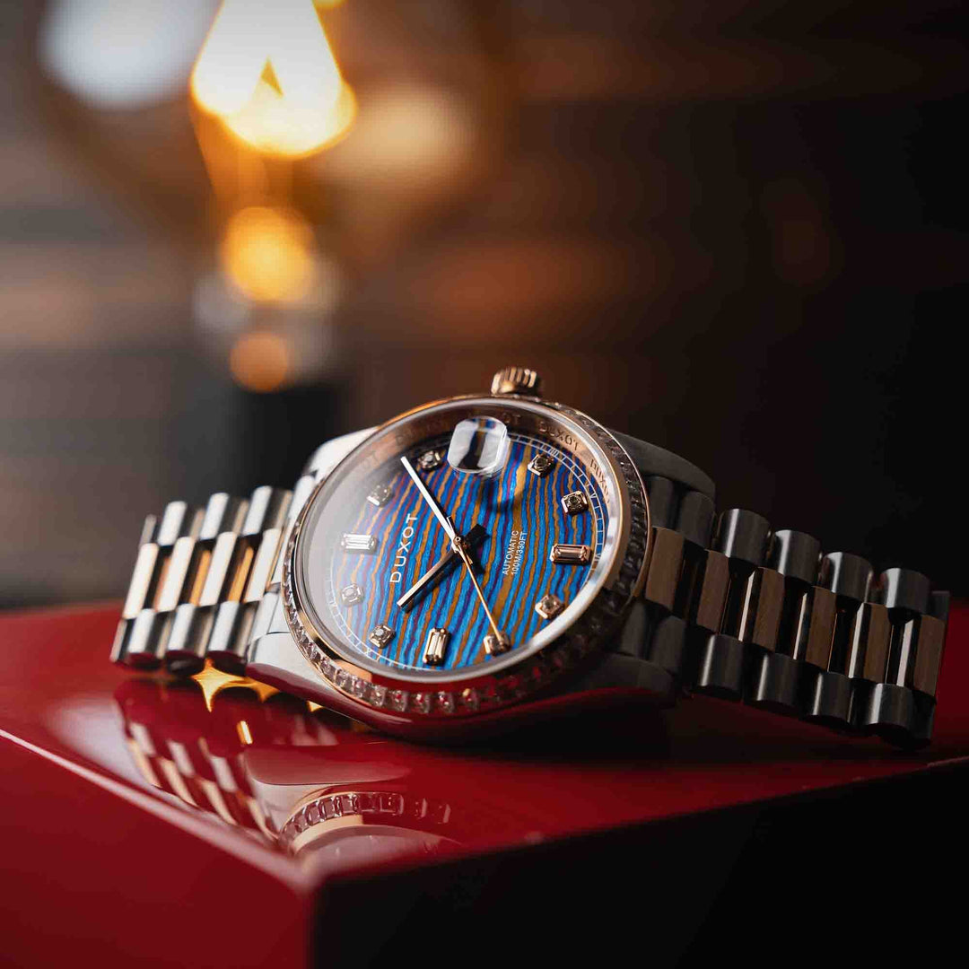 Duxot Serenata Rainbow Diver Automatic Rose Gold Damascus Limited