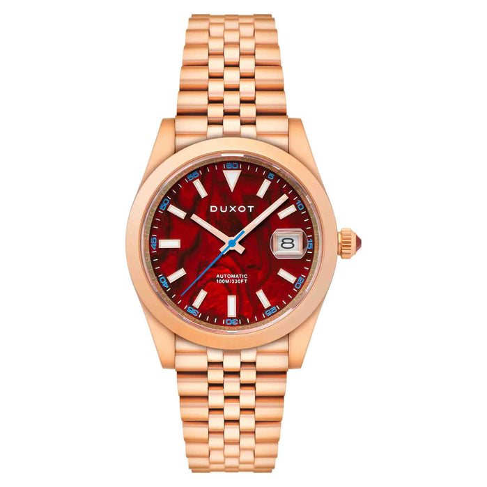 Duxot Vezeto Automatic Red Abalone Limited Edition angled shot picture