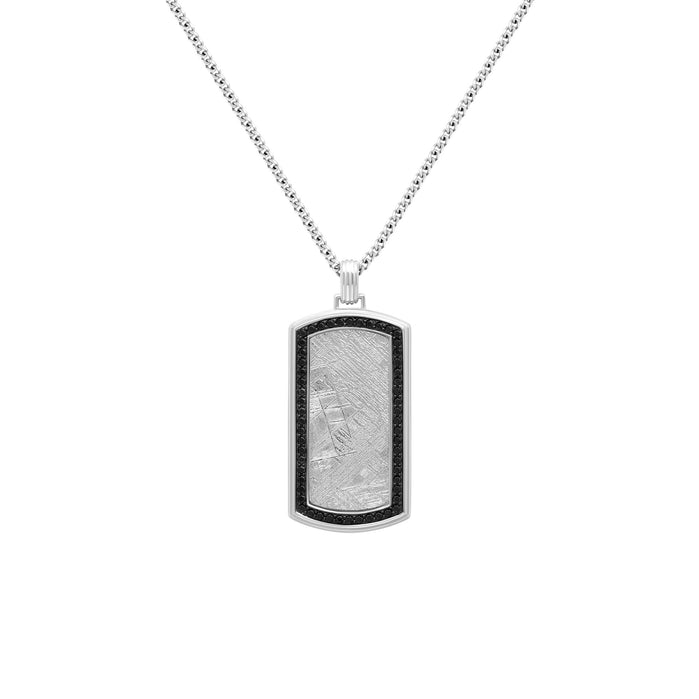 Duxot Vezeto Dog Tag Silver Meteorite angled shot picture