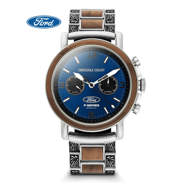Original Grain Ford Western Mechanical Chrono 44mm Blue – Watches.com