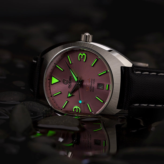 Ocean Crawler Field Crawler Automatic Pink Limited Edition angled shot picture