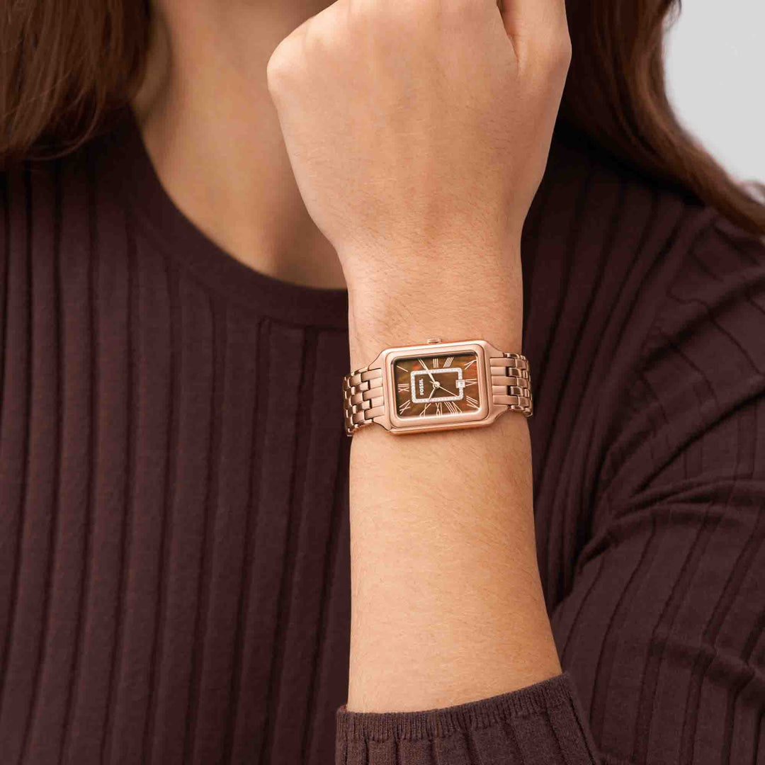 Fossil Rose Gold Crystal Bezel Women\'s Bracelet Watch Fossil Rose Gold Crystal Bezel Women main image 4