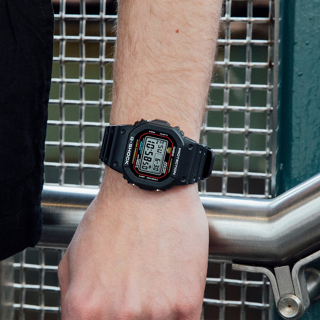 G-Shock DW5600 Origin Colors Digital Black Red | Watches.com