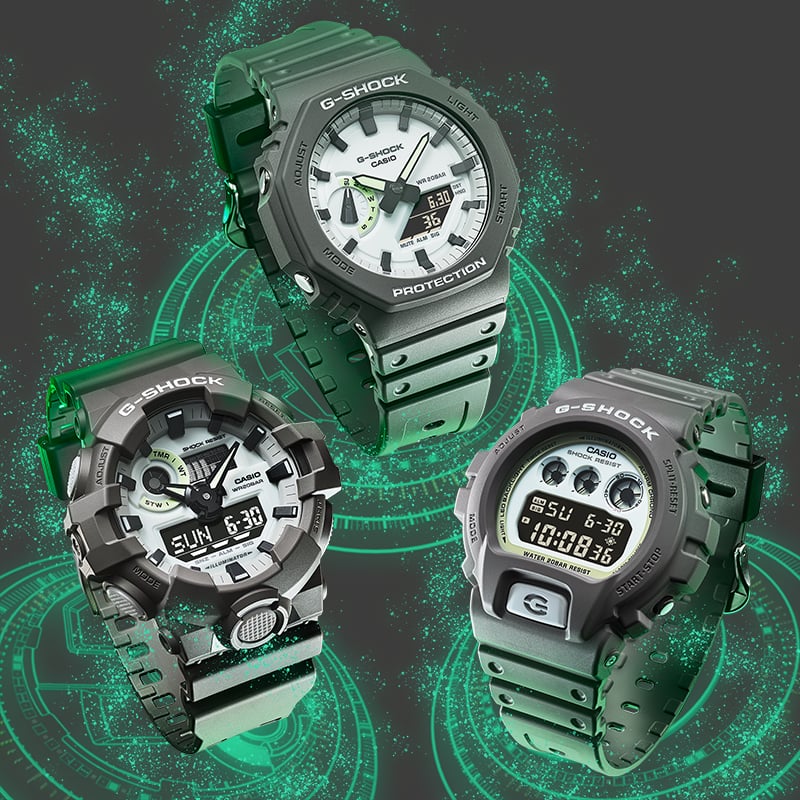 G-Shock DW6900 Hidden Glow Digital Gray | Watches.com