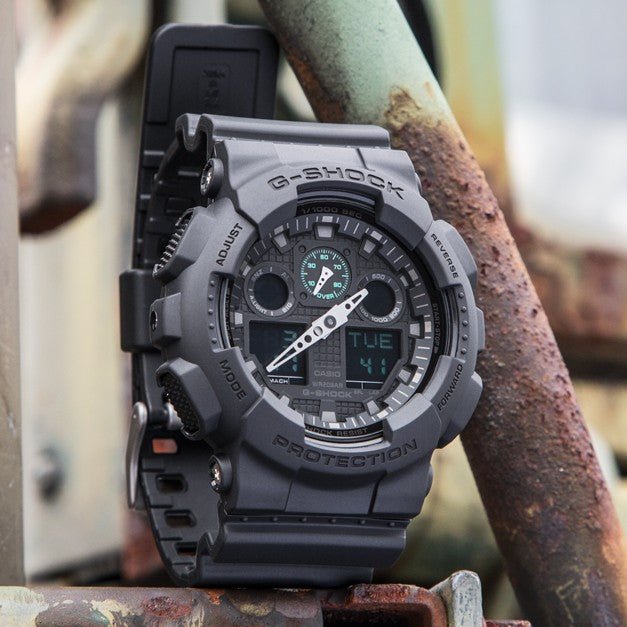 G-Shock Classic X-Large Matte Black Green Digital