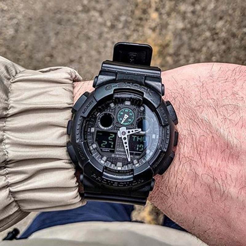 G-Shock Classic X-Large Matte Black Green Digital