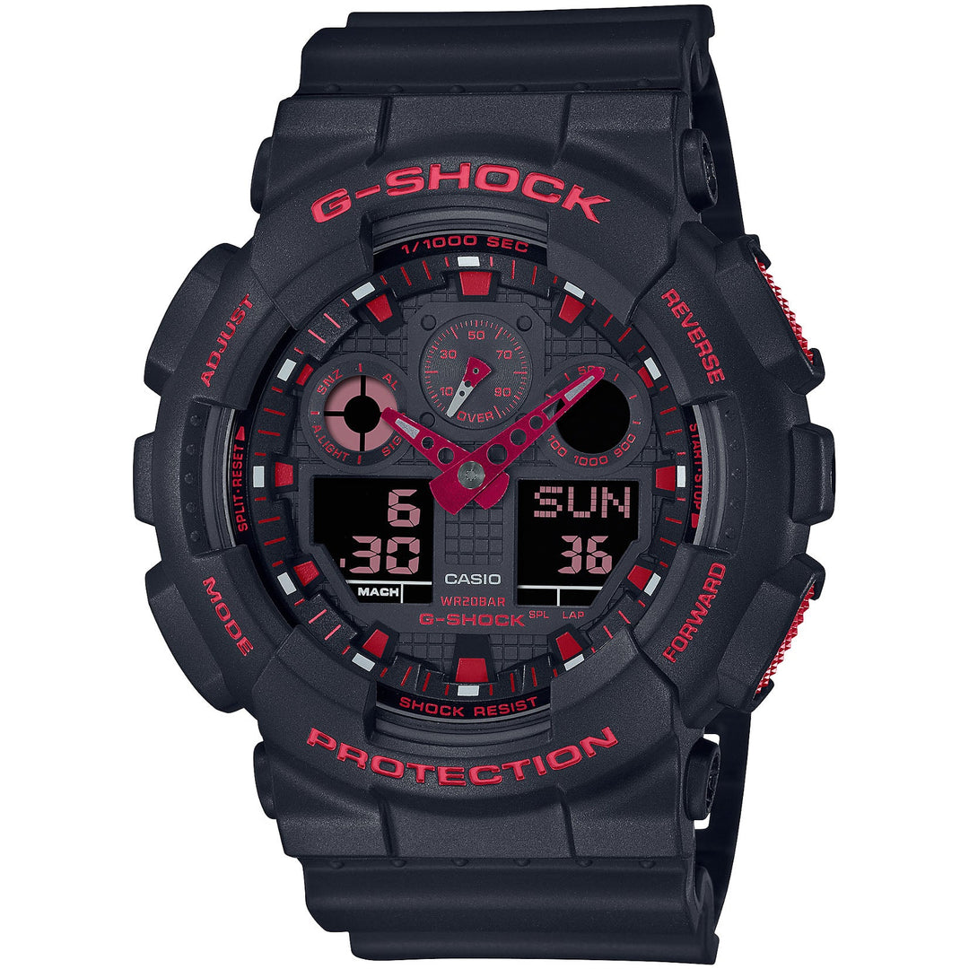 Limited Edition Gshock Ga100b Casio G-Shock Dual Time Red Resin
