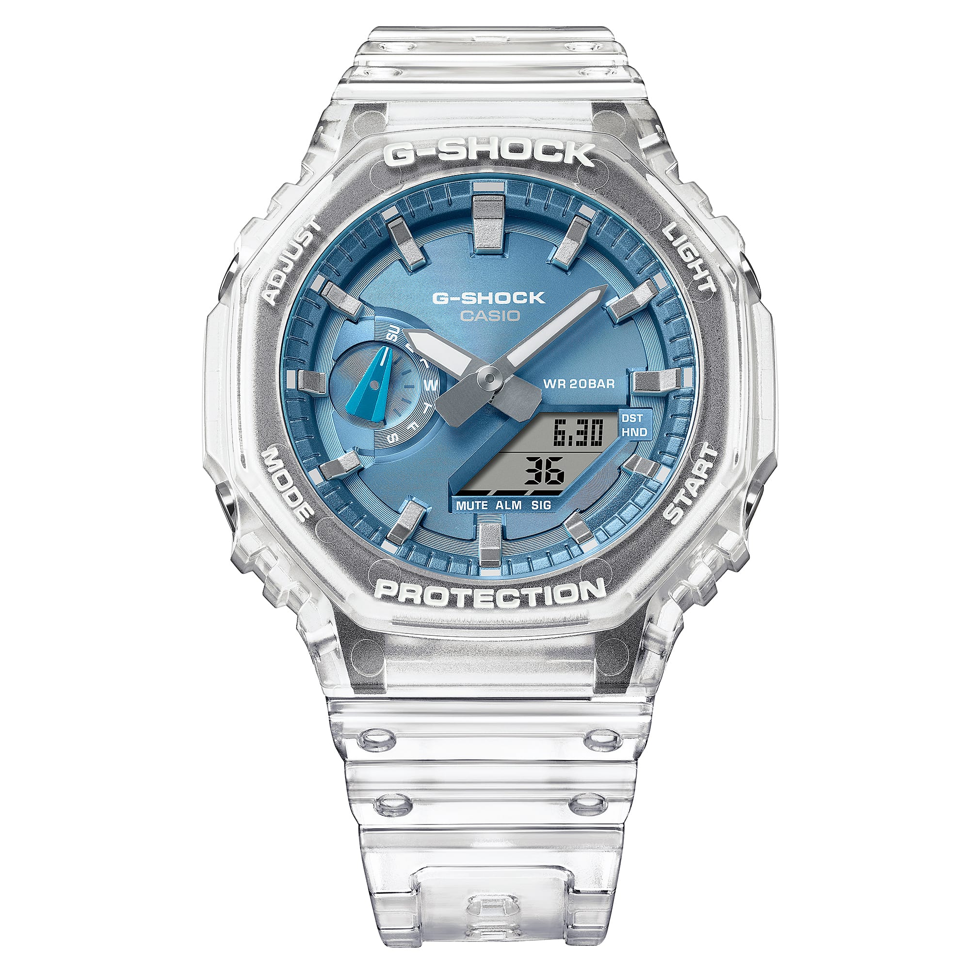 美品☆G-SHOCK　GA2100　腕時計 G-Shock GA2100 Ana-Digi Bright Metallic Blue | Watches.com