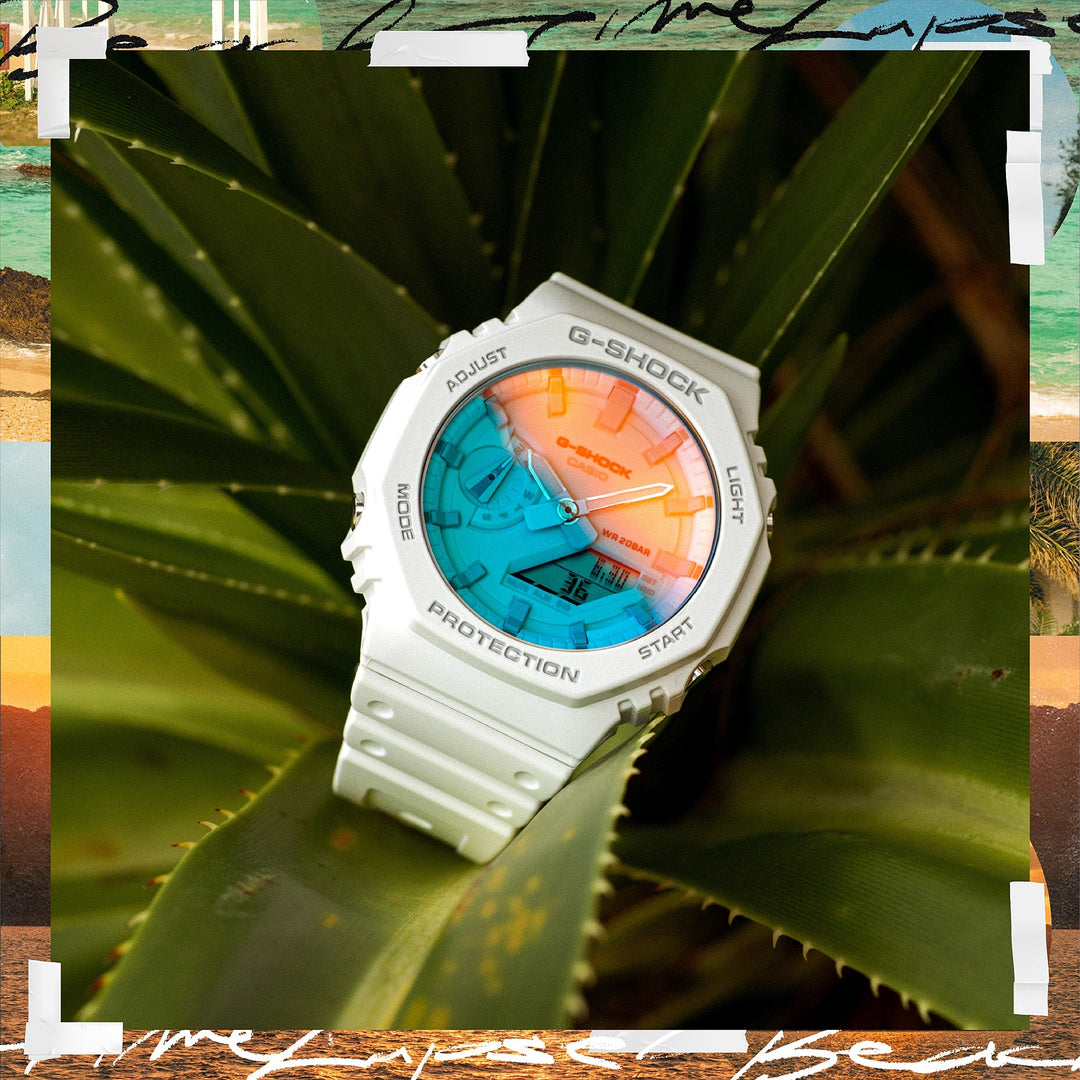 G-Shock GA2100 Beach Ana-Digi Gradient White | Watches.com