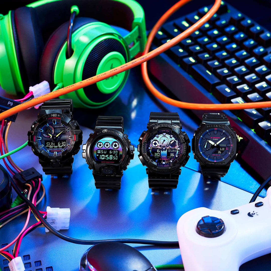 G-Shock GA2100 Gamer's Rainbow Black | Watches.com