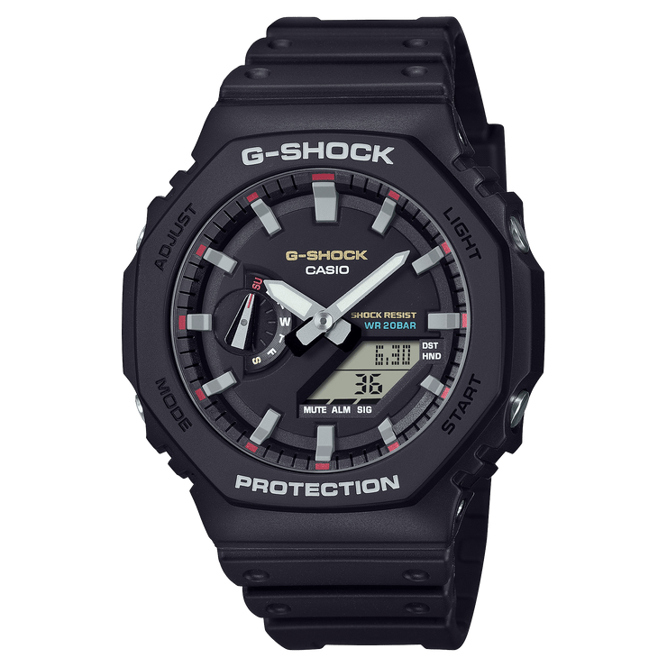 G-Shock GA2100 Origin Colors Ana-Digi Black Red | Watches.com G-Shock GA2100 Origin Colors Ana-Digi Black Red | Watches.com