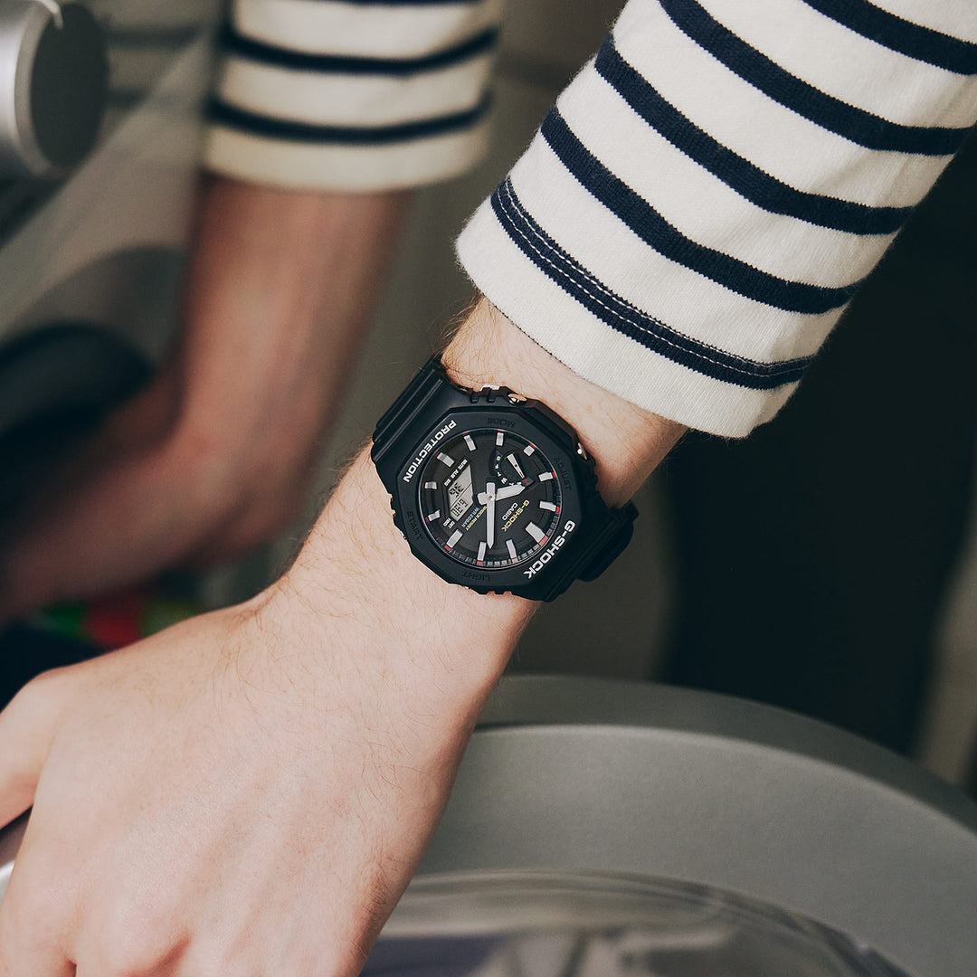 G-Shock GA2100 Origin Colors Ana-Digi Black Red | Watches.com