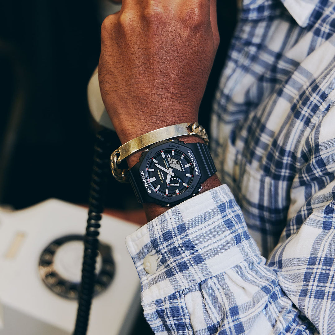 G-Shock GA2100 Origin Colors Ana-Digi Black Red | Watches.com