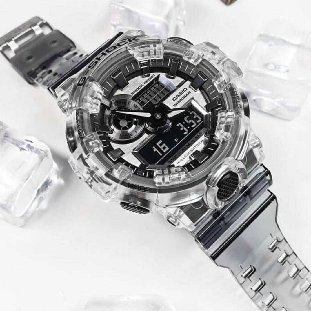 G-Shock GA700 Skeleton Ana Digi Clear Grey | Watches.com