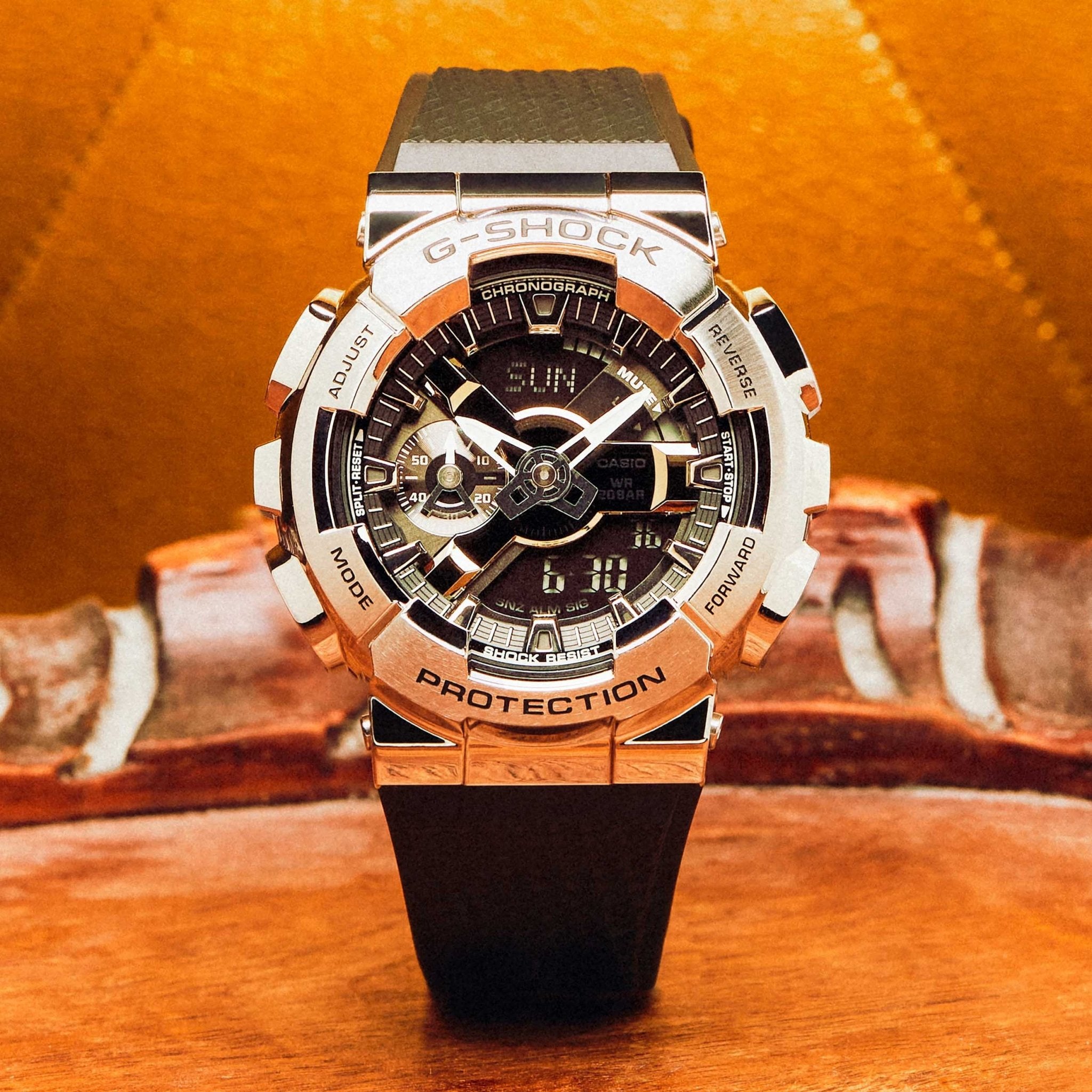 メタルラグジー GM-110-1AJF G-SHOCK g-shock-gm110-metallic-steel-