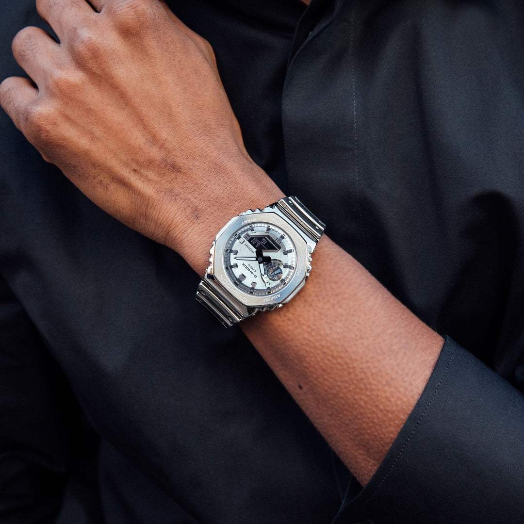 G-Shock GM2100 G-Steel Ana-Digi Metallic Silver | Watches.com