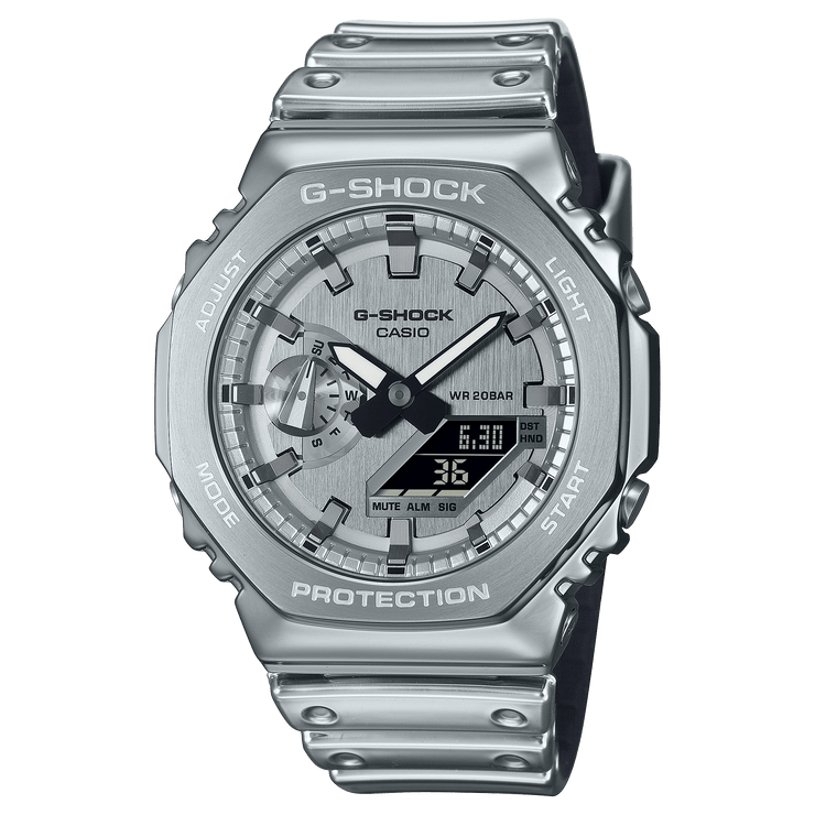 G-Shock GM2100 G-Steel Ana-Digi Metallic Silver | Watches.com G-Shock GM2100 G-Steel Ana-Digi Metallic Silver | Watches.com