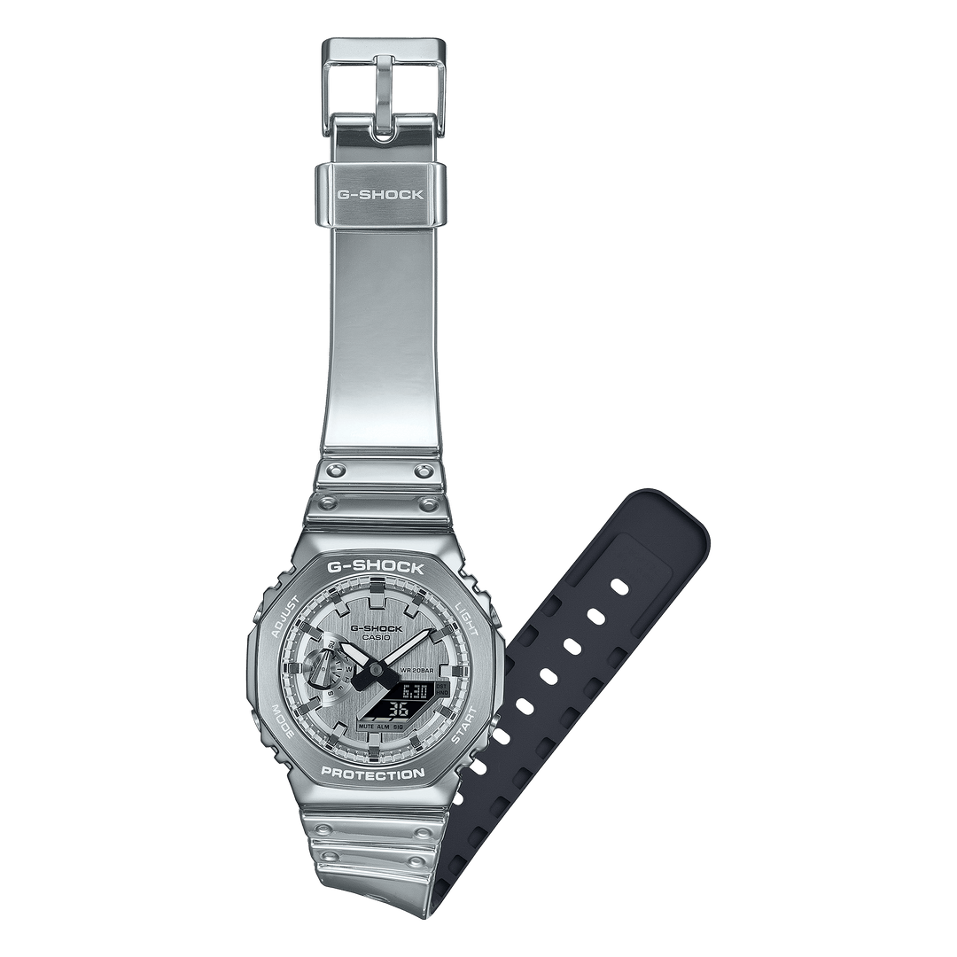 G-Shock GM2100 G-Steel Ana-Digi Metallic Silver | Watches.com