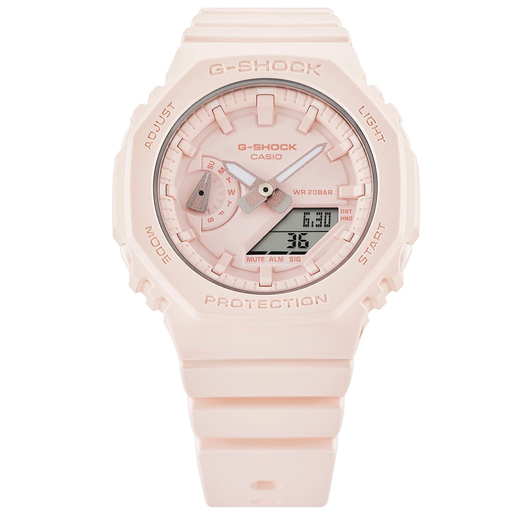 NEW Casio G-Shock Pink Beige Analog Digital Ladies Watch These pink gold analog-digital watches combine trend-forward  main image 3