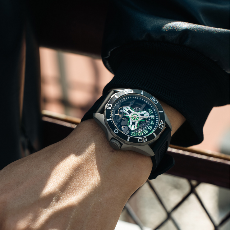 OLTO-8 Tide X Diving Automatic Neon Green