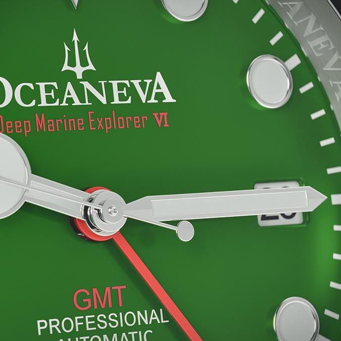 Oceaneva 6000m GMT Deep Marine Explorer VI Grade 5 Titanium Automatic Green