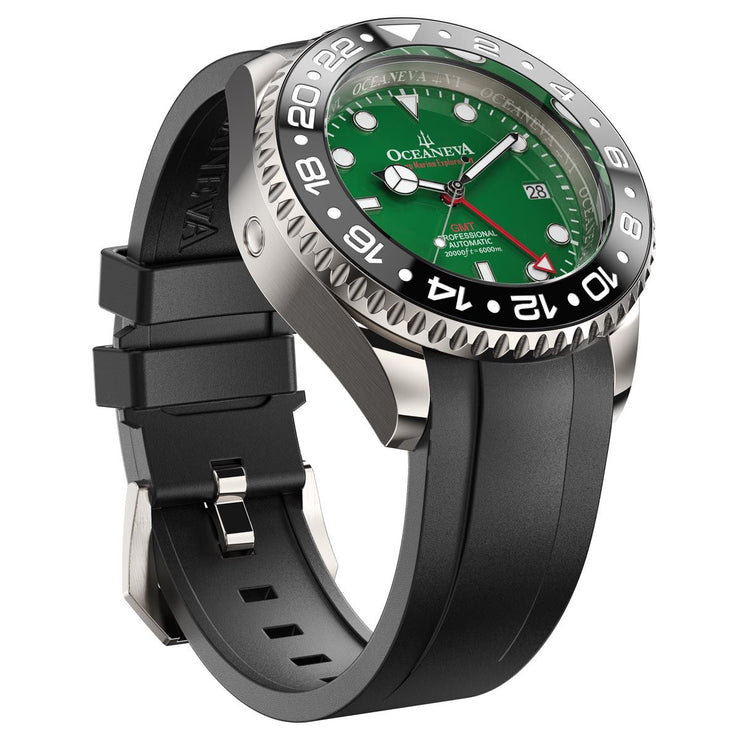 Oceaneva 6000m GMT Deep Marine Explorer VI Grade 5 Titanium Automatic Green
