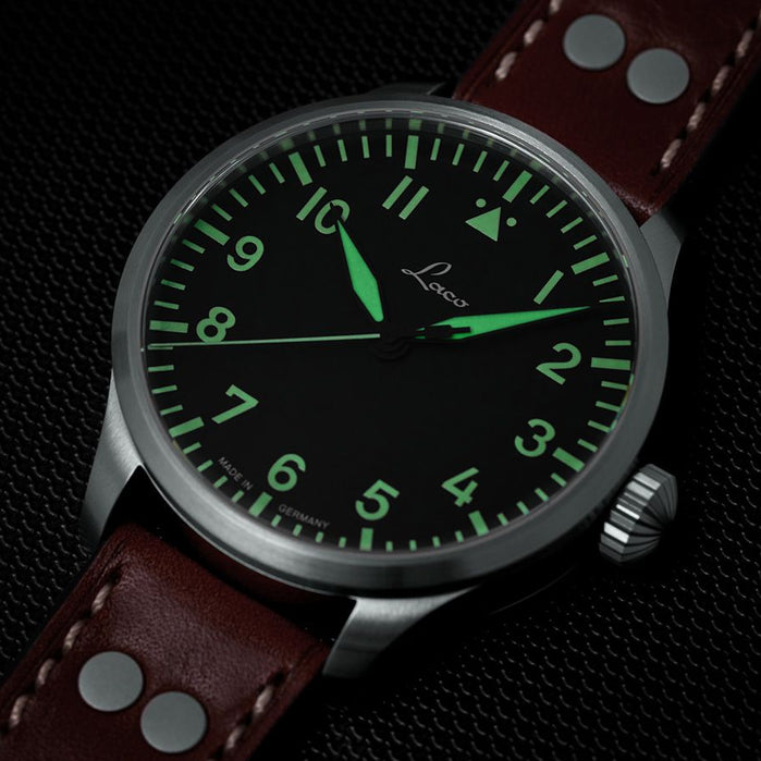Laco Augsburg 39mm Automatic Black angled shot picture