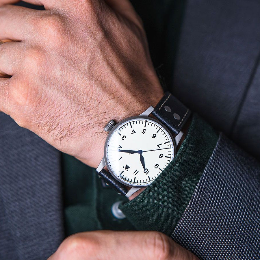 Laco Florenz Pilot Watch 42mm White – Watches.com