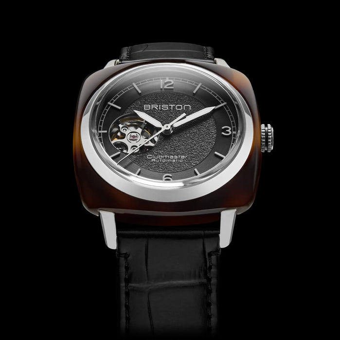 Briston Clubmaster Legend Classic Automatic Acetate Black angled shot picture