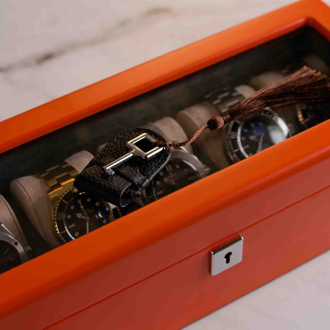 Mainspring Monte Carlo 5-Slot Collector Box Orange – Watches.com