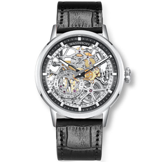 Manufaktur Waldhoff Pioneer Automatic Carbon Silver – Watches.com