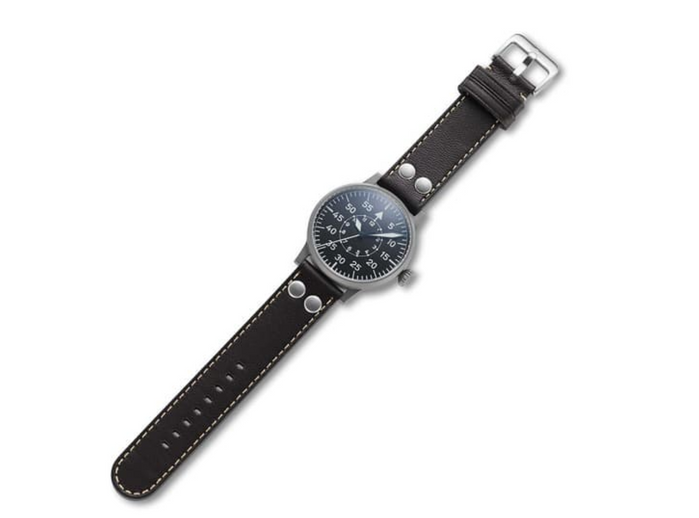 Laco Paderborn Pilot Watch Original 42mm Automatic Black Dial angled shot picture
