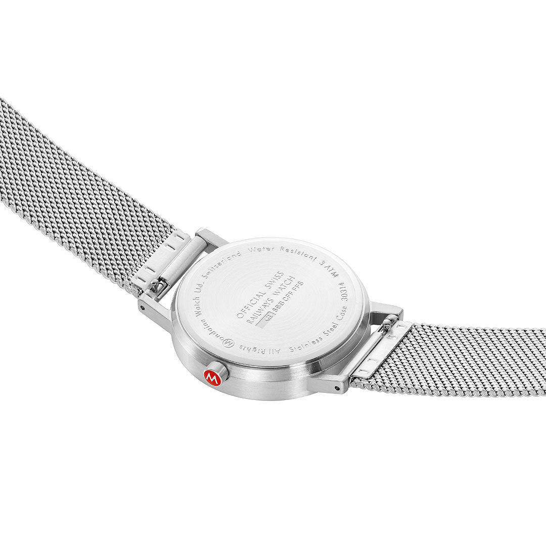 Mondaine Classic 36mm Gray SS | Watches.com