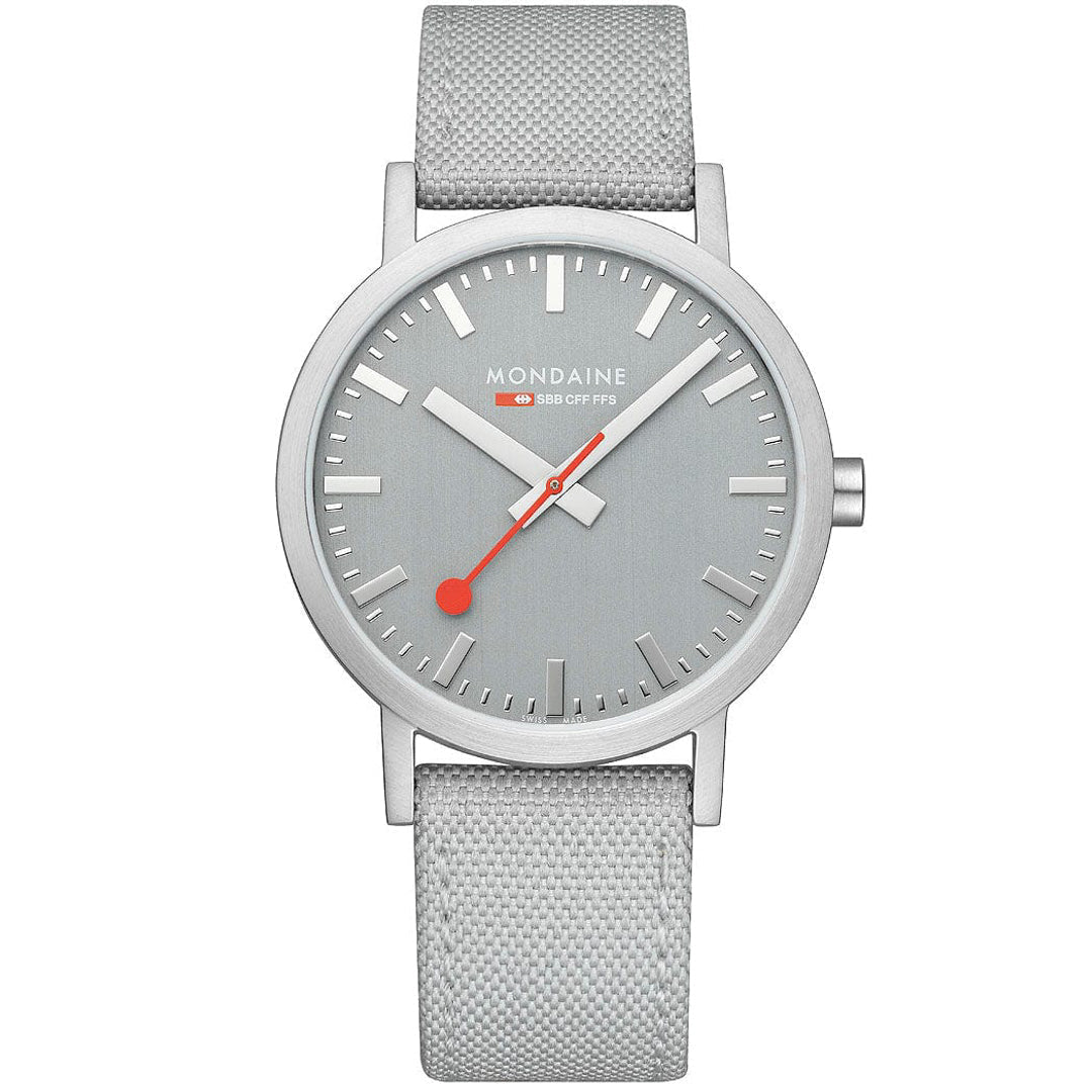 Mondaine Classic Recycled PET 40mm Soft Gray | Watches.com