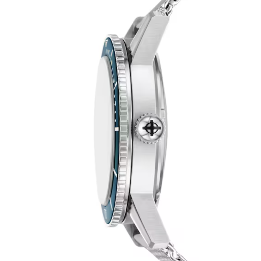 Zodiac Super Sea Compression Diver Milanese Mesh Silver Blue