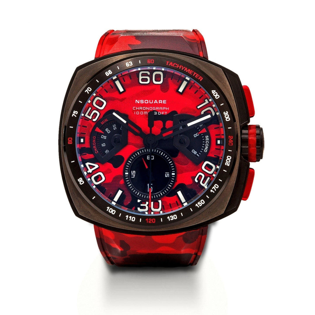 Nsquare Nick Chrono 51mm Red Camo | Watches.com